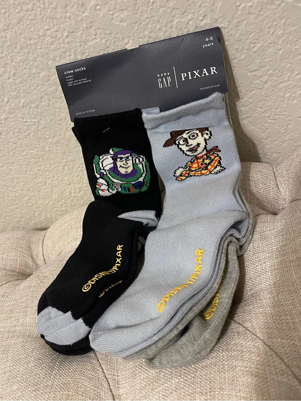 Boys' Toy Story Crew Socks - Set of 4